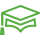 Line image of a graduation cap